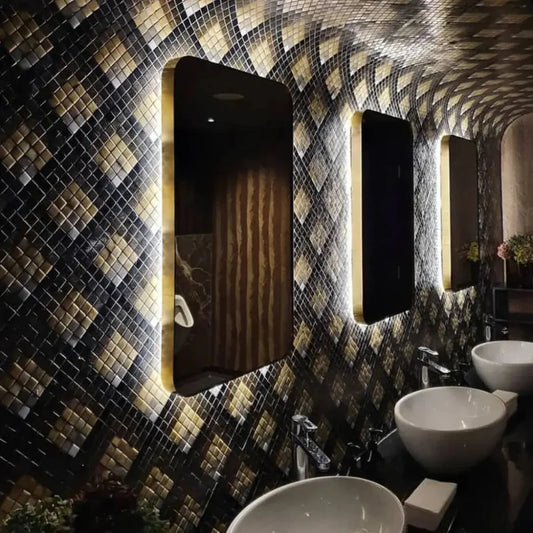 The Mosaic Factory GM36 Amsterdam Donker bruin Zachte korrel - glas mozaïektegel 2x2cm