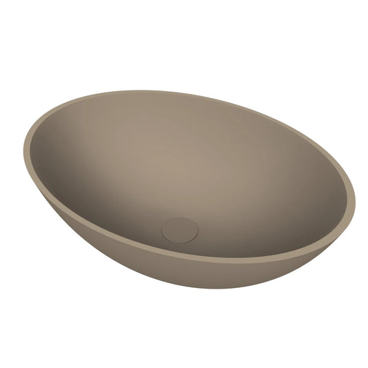 Arcqua Prince opbouw waskom ovaal 49x34 - Mat truffel