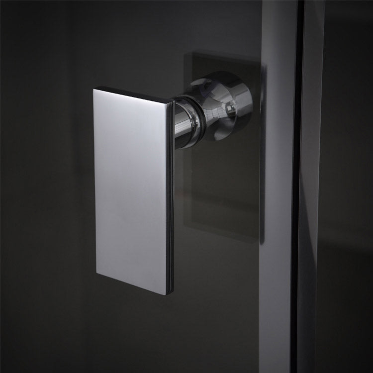 AWT Stoomdouche LD206F15 met douchebak zwart/100x100/links