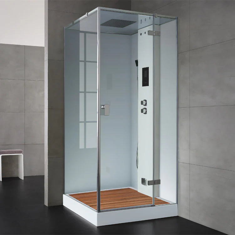 AWT Stoomdouche LD206F15 met douchebak wit/100x100/rechts