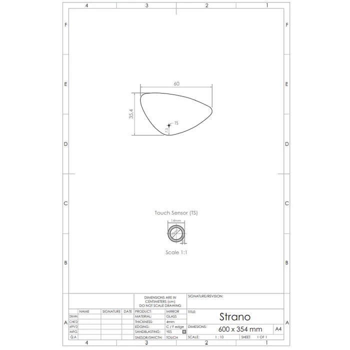 Gliss Design Strano spiegel met LED-verlichting en verwarming