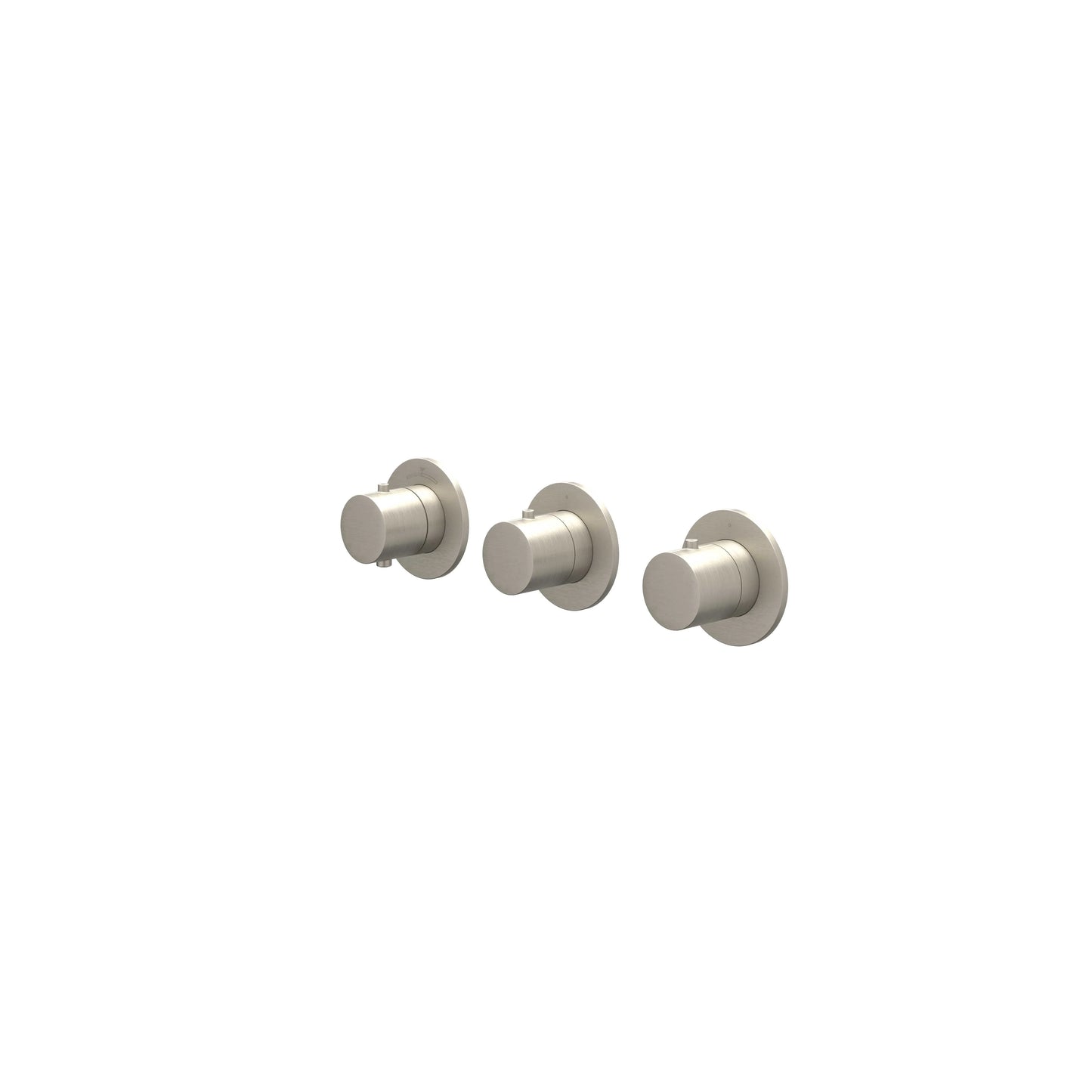 IVY Bond inbouw regendoucheset symmetry 2 stopkranen - 40cm wandarm - 20cm slim hoofddouche - wandhouder - staafhanddouche - geborsteld nickel pvd
