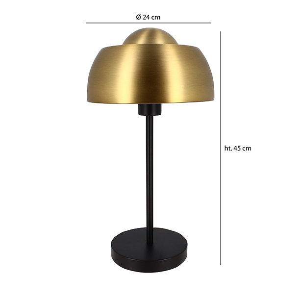 Pirouette Paris Nomaa tafellamp - zwart/goud H45