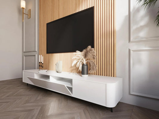 Aurélia Curve Zwevende TV Onderkast Wit