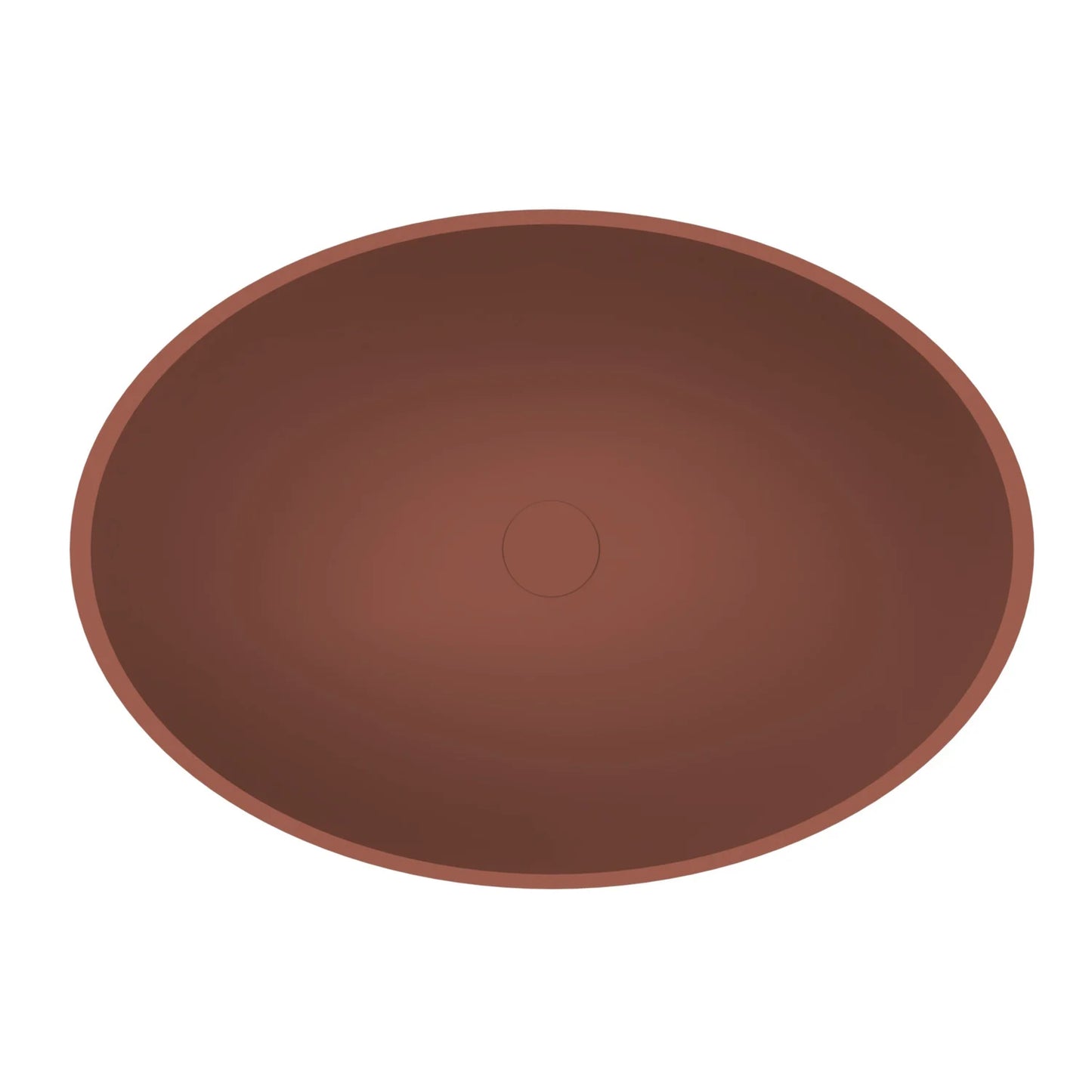 Arcqua Prince opbouw waskom ovaal 49x34 - Mat terracotta