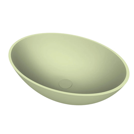 Arcqua Prince opbouw waskom ovaal 49x34 - Mat pastel groen