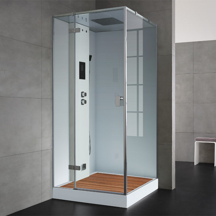 AWT Stoomdouche LD206F15 met douchebak wit/100x100/links