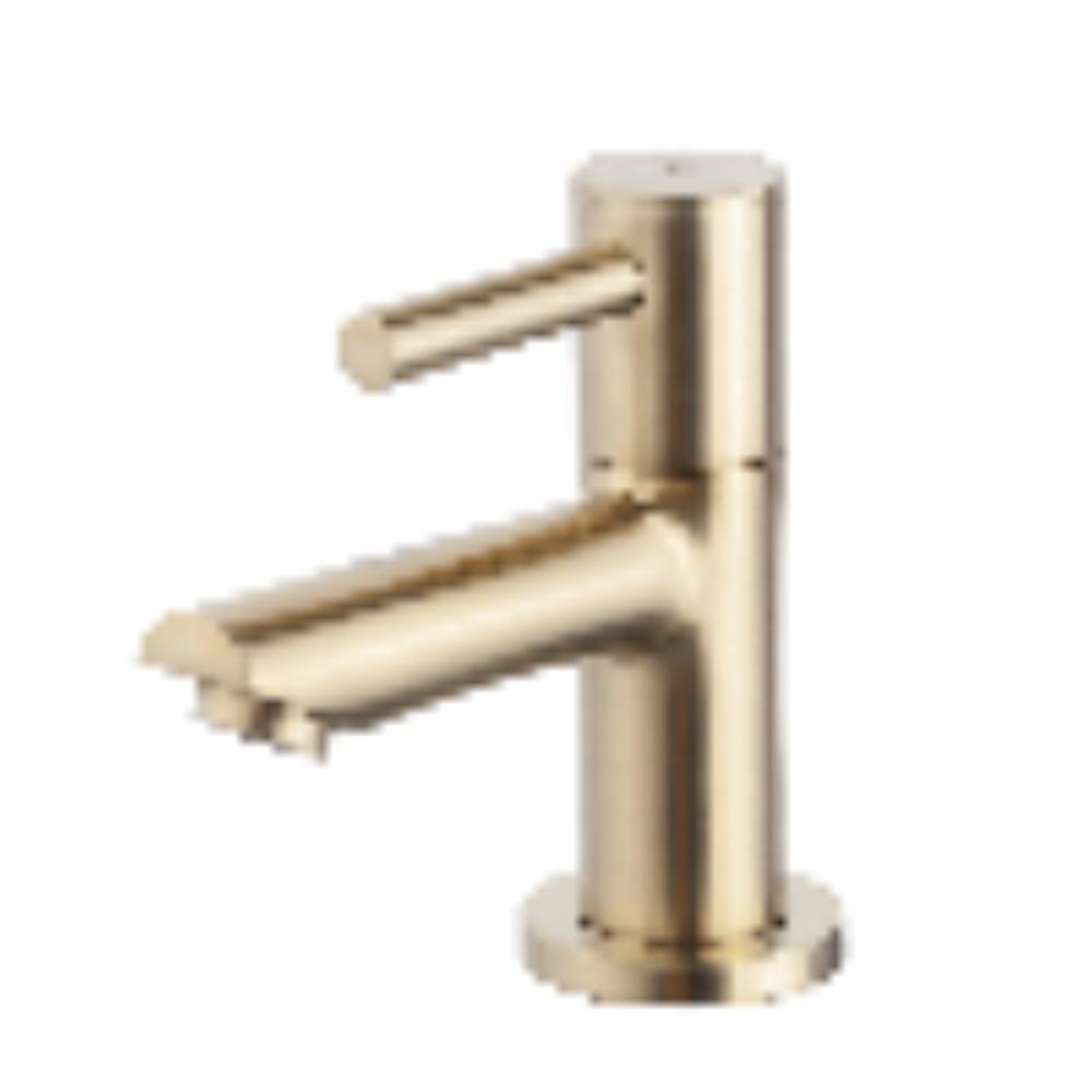 Fonteinset Rhea S mini met fontein rechts carrara - Geborsteld messing