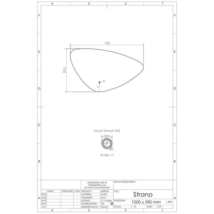 Gliss Design Strano spiegel met LED-verlichting en verwarming