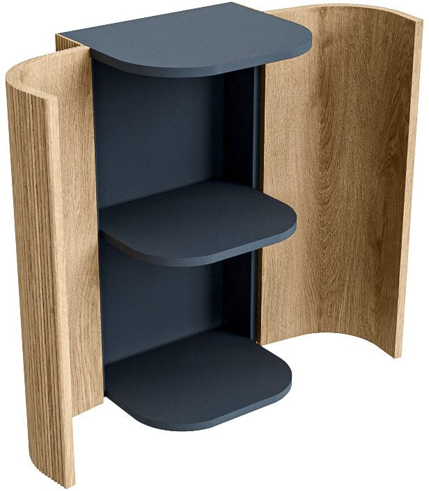MONDIAZ KURVE 80cm kolomkast kleur Oak met 2 deuren