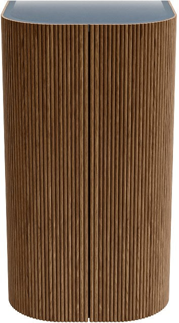 MONDIAZ KURVE 80cm kolomkast kleur Walnut met 2 deuren