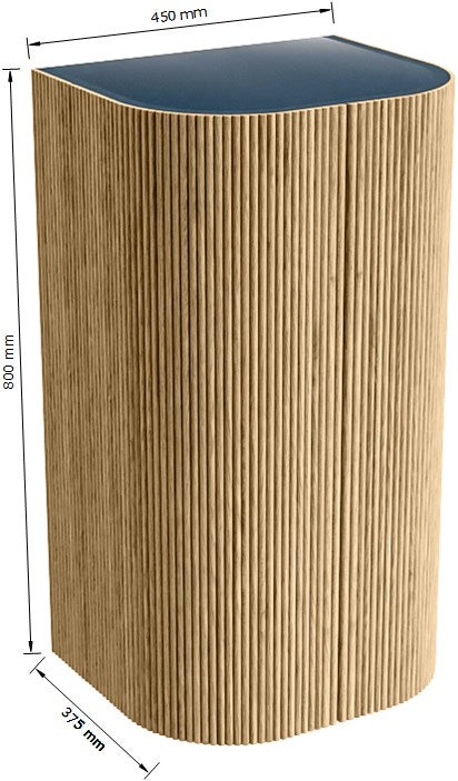 MONDIAZ KURVE 80cm kolomkast kleur Oak met 2 deuren