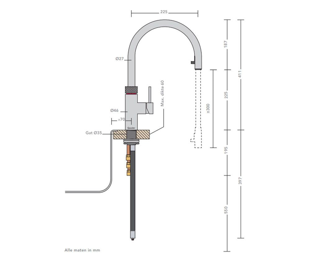 Quooker® COMBI Flex RVS