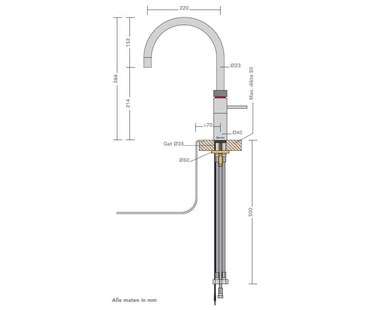 Quooker® PRO3 Fusion Round Chroom