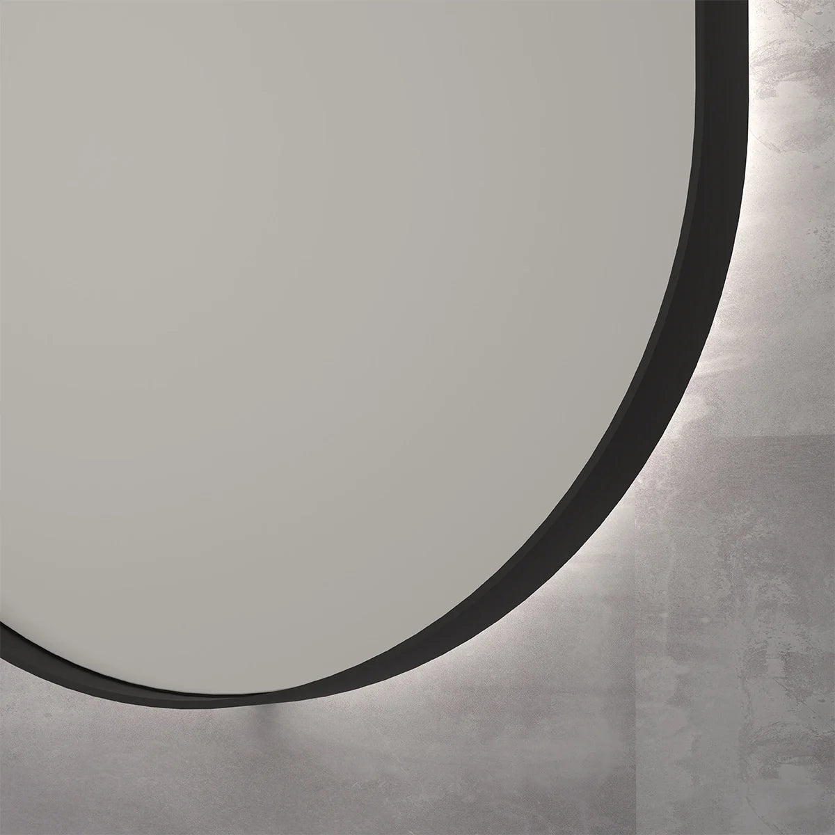 INK SP21 spiegel - ovaal in stalen kader incl indir LED - verwarming - colour changing - dimbaar en sensor schakelaar